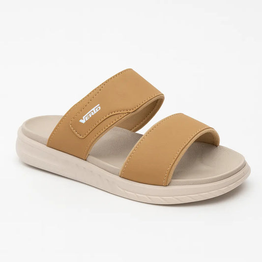 Men’s Double Strap Slide Sandals – Tan